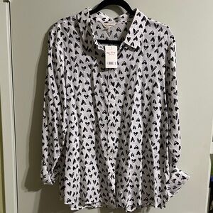 Lucky Brand Black Heart Print Shirt